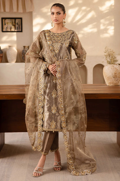 Raveen | Embroidered Zari Mesoury Embellished Suit