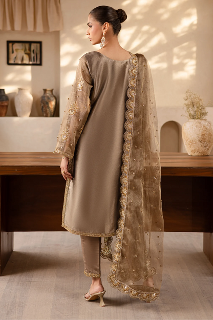 Raveen | Embroidered Zari Mesoury Embellished Suit