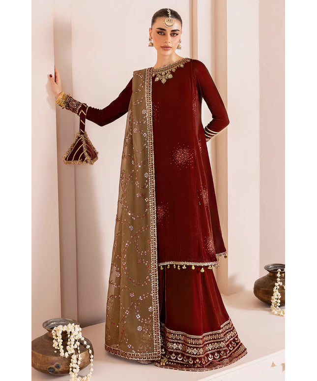 Lana | Pure Velvet Embroidered Sharara