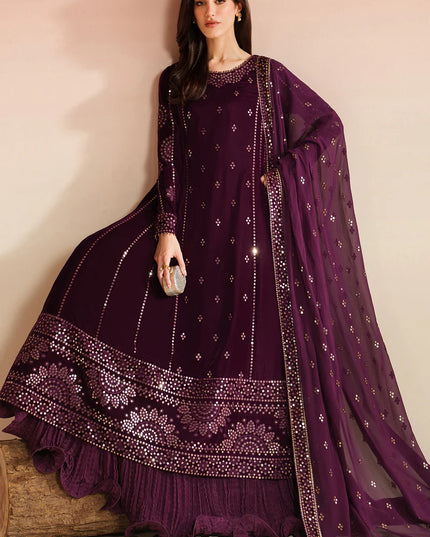 Amayra | Pure Velvet Embroidered Sharara