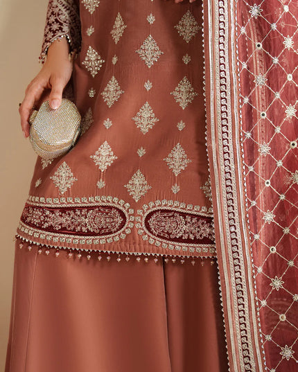 Avleen | Pure Velvet Embroidered Sharara