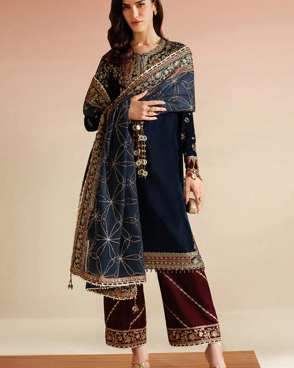Jiyaan | Pure Velvet Embroidered Suit