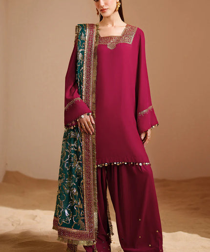 Reya | Pure Velvet Embroidered Farshi Shalwar