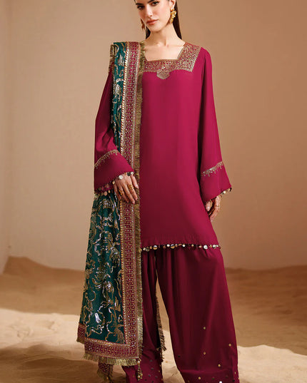 Reya | Pure Velvet Embroidered Farshi Shalwar