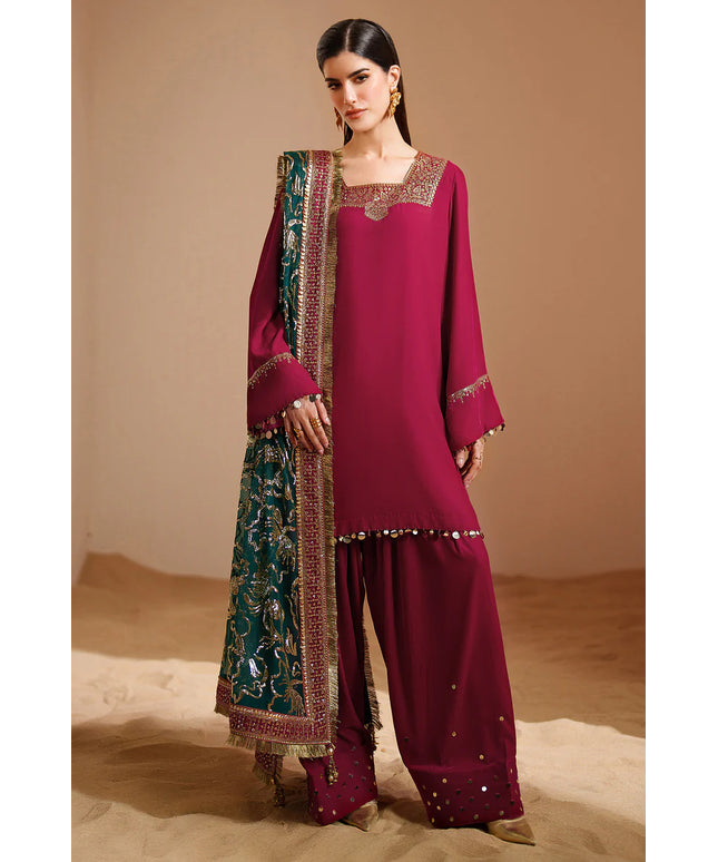 Reya | Pure Velvet Embroidered Farshi Shalwar