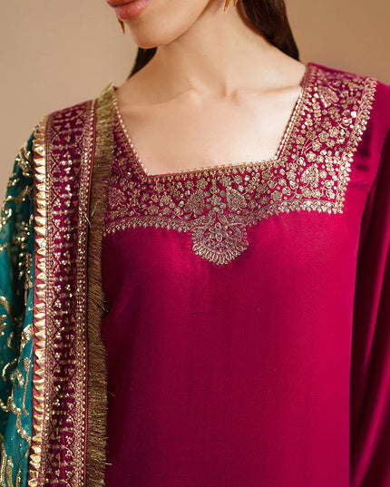 Reya | Pure Velvet Embroidered Farshi Shalwar