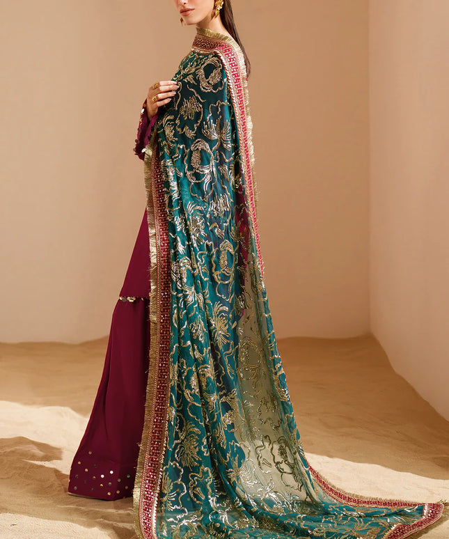 Reya | Pure Velvet Embroidered Farshi Shalwar