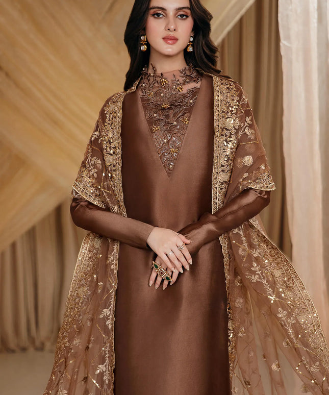 Siya | Embroidered Embellished Silk Pishwas Suit