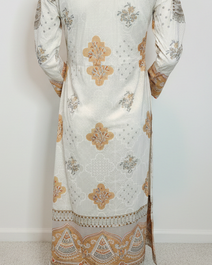 Cream & Peach Everyday Wear Kurti