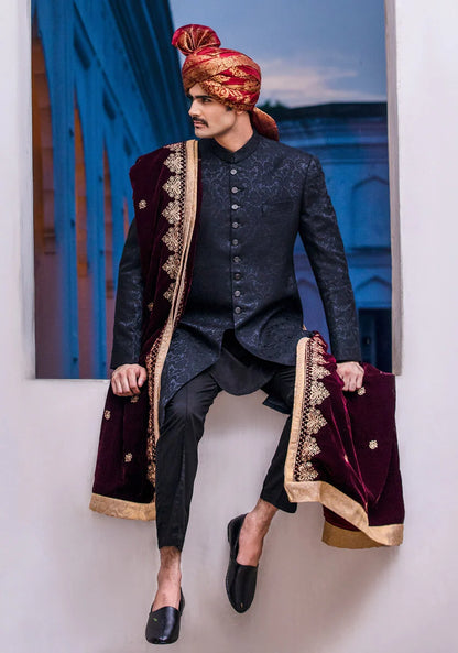 Classic Tap Shoe Karandi Traditional Plain Sherwani