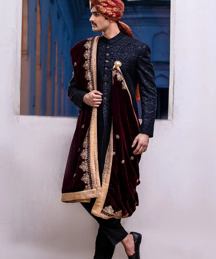 Classic Tap Shoe Karandi Traditional Plain Sherwani