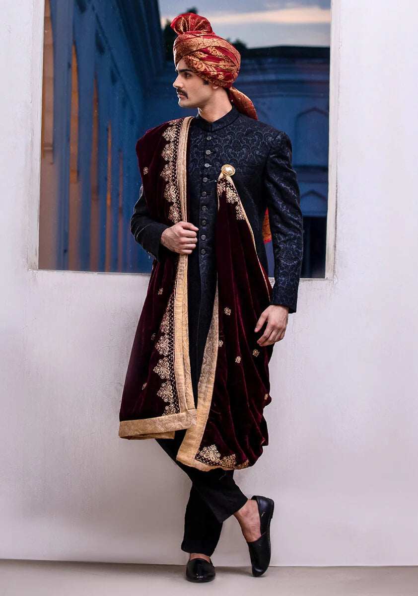 Classic Tap Shoe Karandi Traditional Plain Sherwani