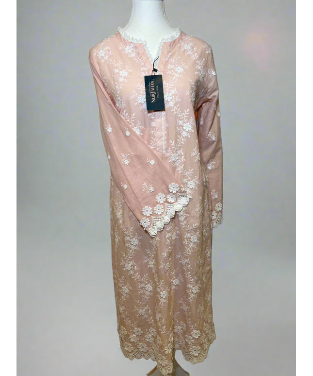 1 Piece | Lawn Embroidered 3D flowers Kurta