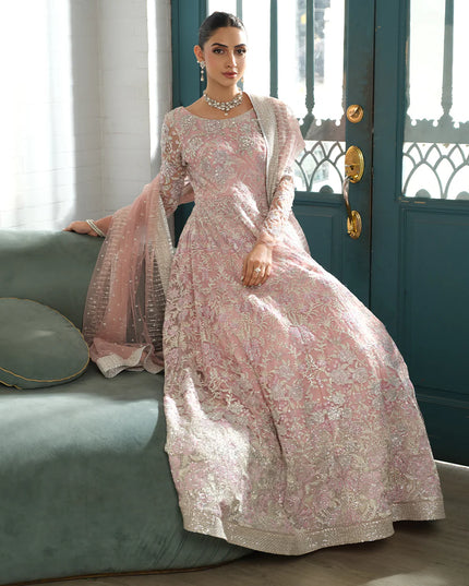 Saira Rizwan | Lilac Net Hand Embellished Lehenga