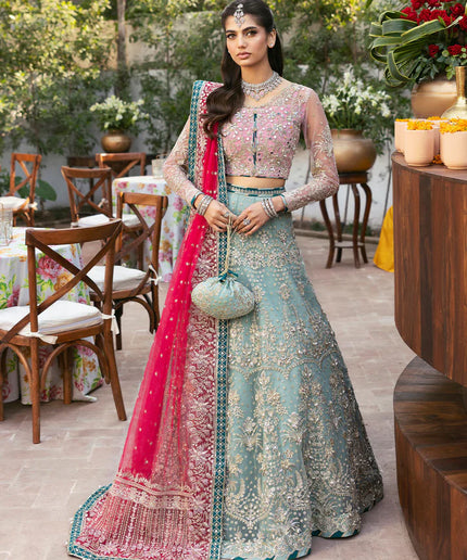 Shanaya | Rose Pink Embellished Embroidered Lehenga