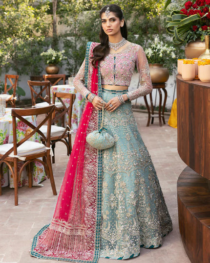 Shanaya | Rose Pink Embellished Embroidered Lehenga