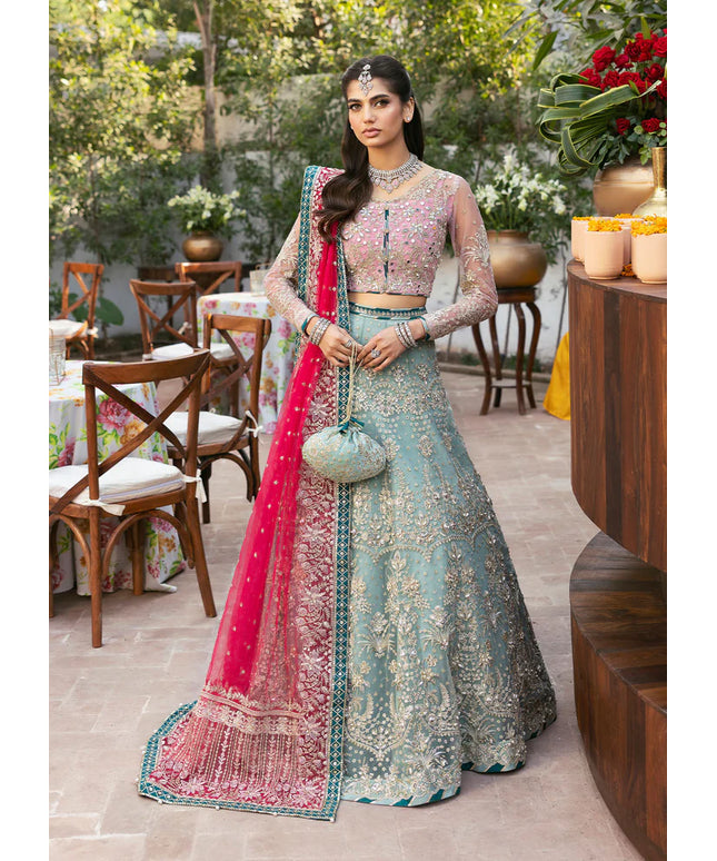 Shanaya | Rose Pink Embellished Embroidered Lehenga