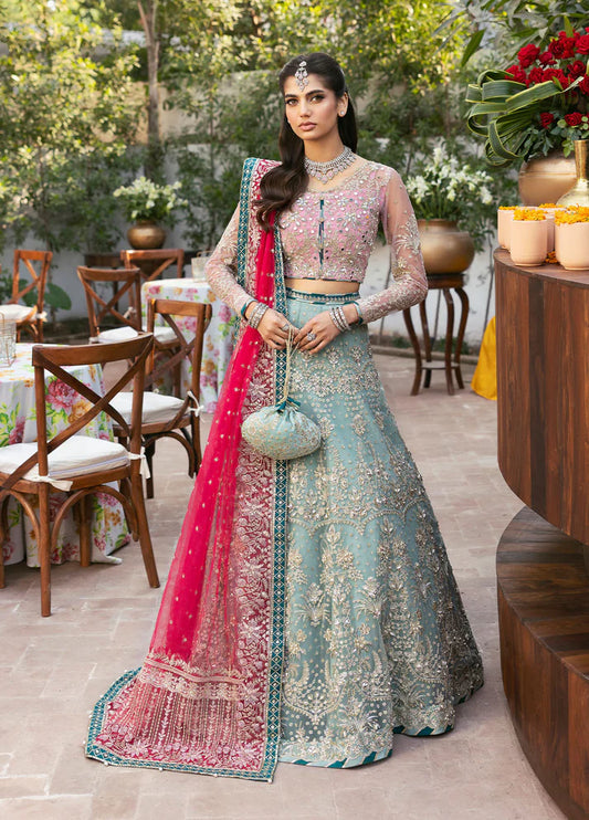 Shanaya | Rose Pink Embellished Embroidered Lehenga