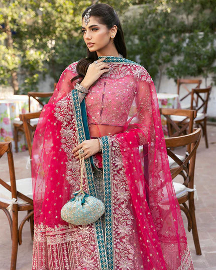 Shanaya | Rose Pink Embellished Embroidered Lehenga