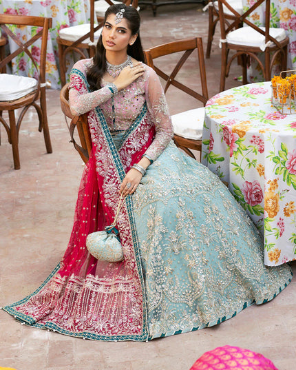 Shanaya | Rose Pink Embellished Embroidered Lehenga