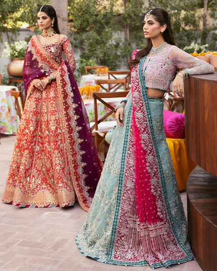 Shanaya | Rose Pink Embellished Embroidered Lehenga