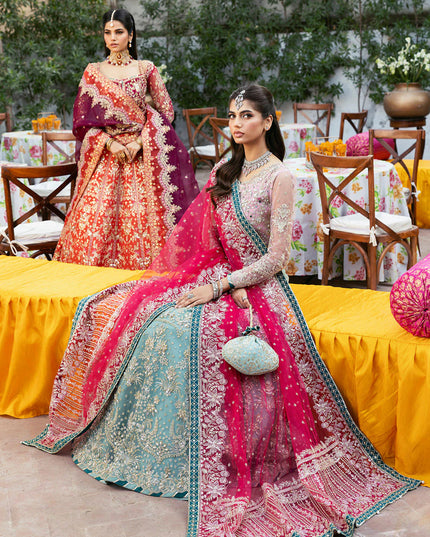 Shanaya | Rose Pink Embellished Embroidered Lehenga