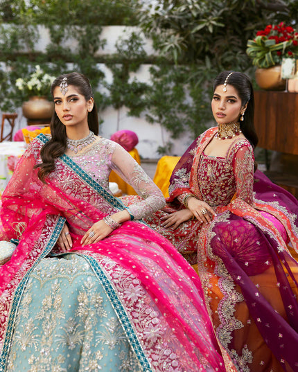 Shanaya | Rose Pink Embellished Embroidered Lehenga