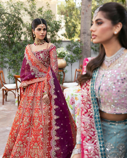 Shanaya | Rose Pink Embellished Embroidered Lehenga