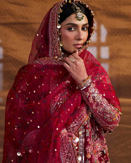 Hussain Rehar | Embroidered Organza Sharara