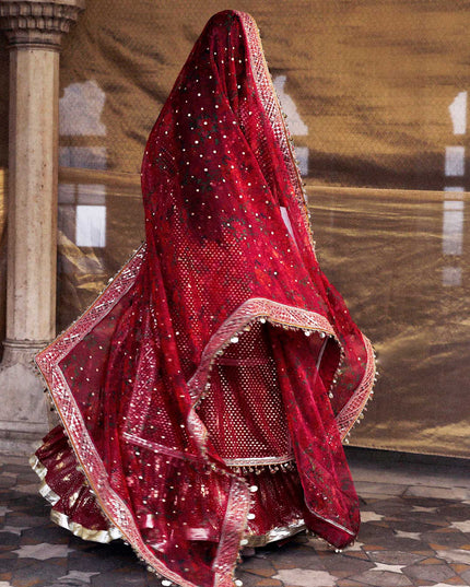 Hussain Rehar | Embroidered Organza Sharara