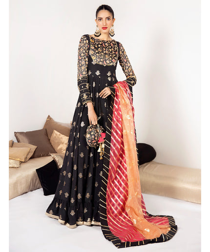 HAYAL | Silk Embellished Kalidaar Pishwas