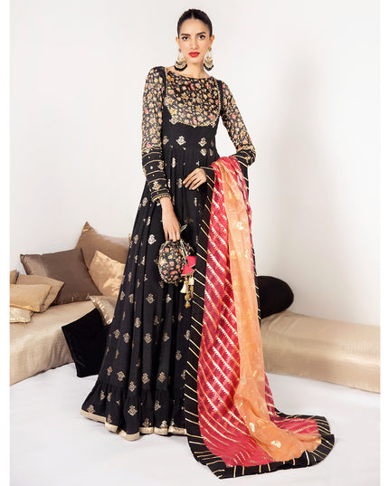 HAYAL | Silk Embellished Kalidaar Pishwas