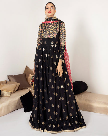 HAYAL | Silk Embellished Kalidaar Pishwas