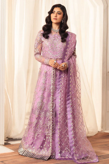 Mushq | Lilac Net Hand Embellished Dress