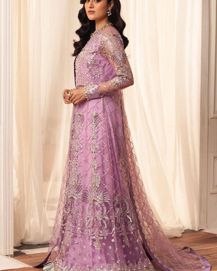 Mushq | Lilac Net Hand Embellished Dress