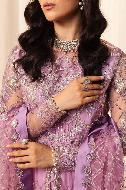 Mushq | Lilac Net Hand Embellished Dress