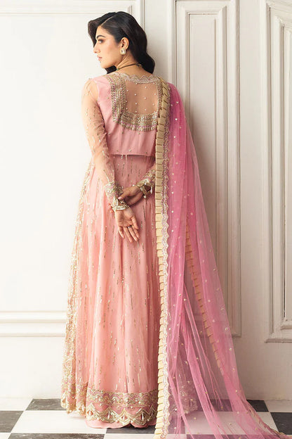 Mushq | Pink Net Hand Embellished Gown