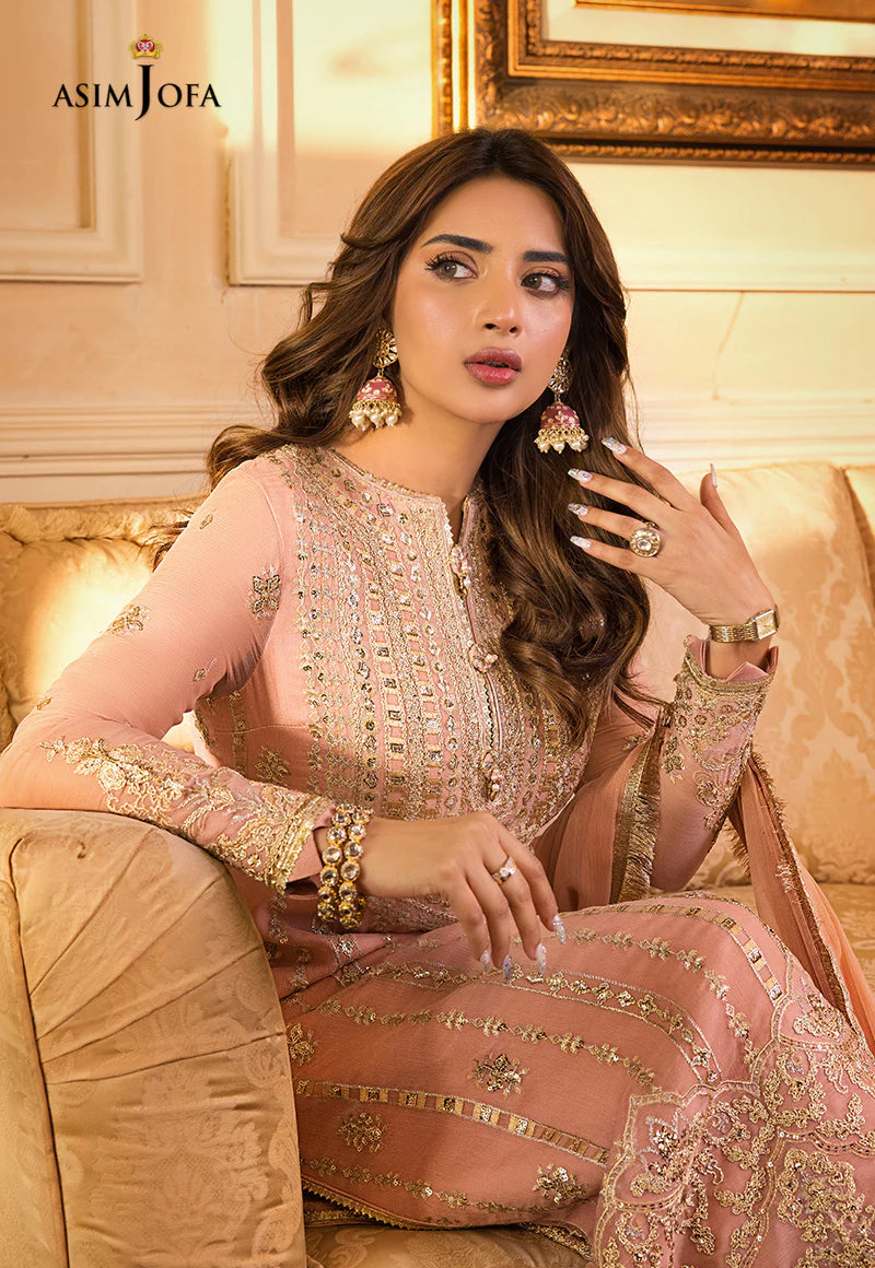 Asim Jofa | Embellished Chiffon Suit