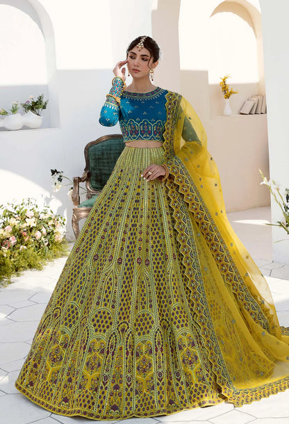 Lita | Embroidered Raw Silk Lehenga