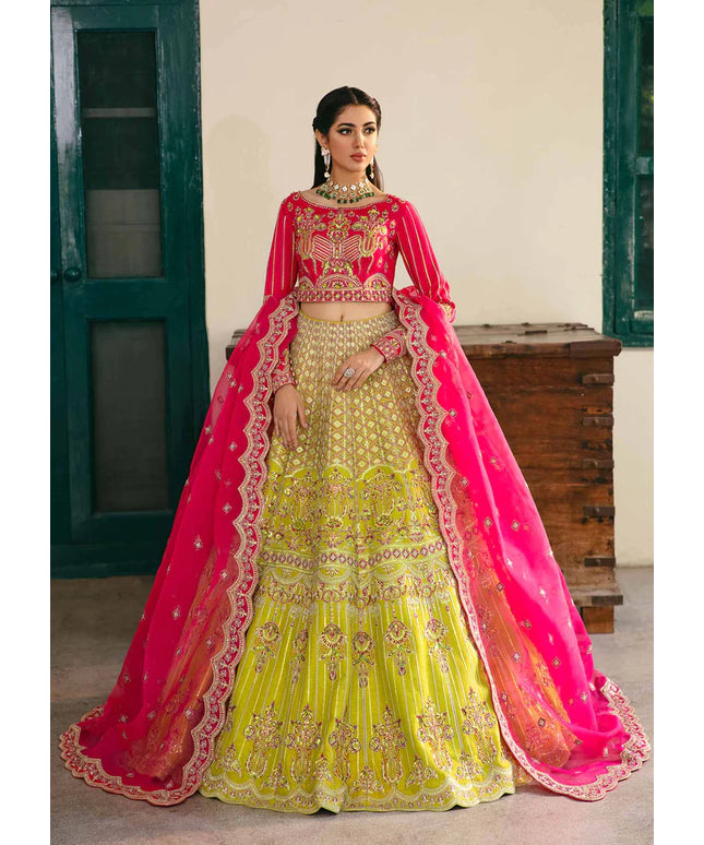 Elara | Embroidered Raw Silk Lehenga
