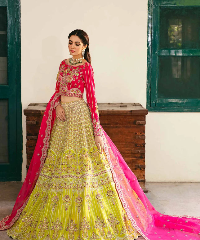 Elara | Embroidered Raw Silk Lehenga