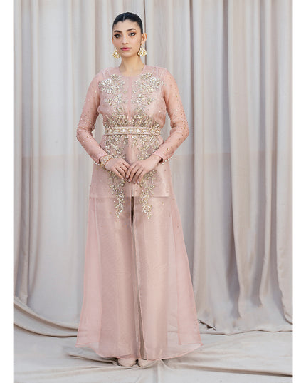 IRIS | Pink Embellished Net Gown Dress