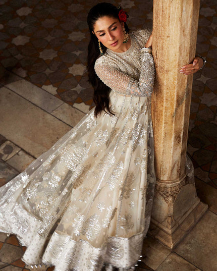 Hussain Rehar | Embroidered Lehenga Embellished Dress