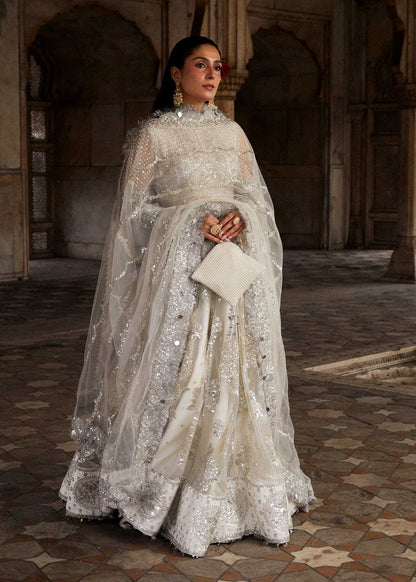 Hussain Rehar | Embroidered Lehenga Embellished Dress