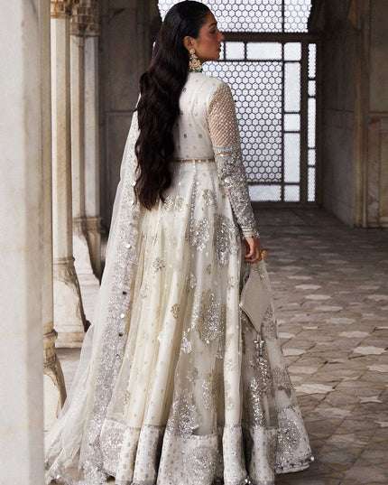 Hussain Rehar | Embroidered Lehenga Embellished Dress