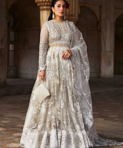 Hussain Rehar | Embroidered Lehenga Embellished Dress