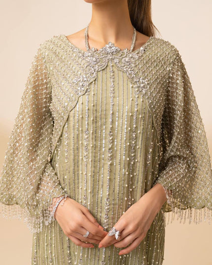 Jade Green | Embellished Organza Co Ord Set