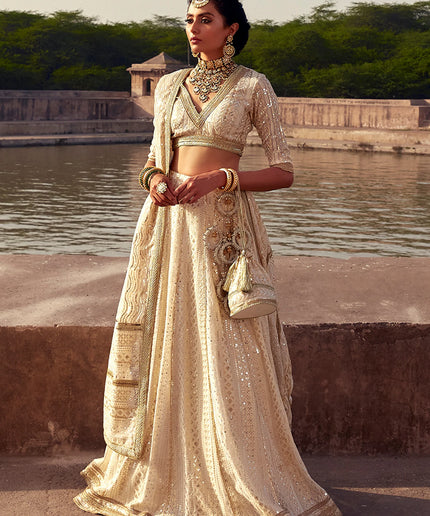 Jahan Ara | Chicken Kari Embellished Lehenga Choli
