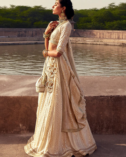 Jahan Ara | Chicken Kari Embellished Lehenga Choli
