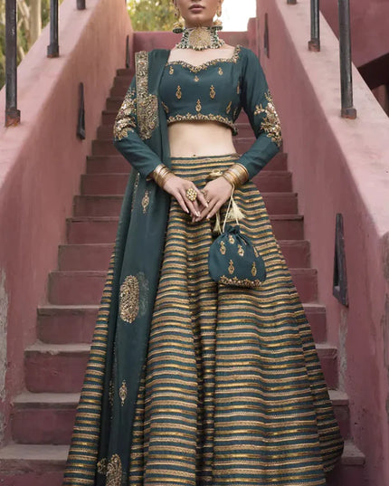 Shanara | Silk Embellished Lehenga